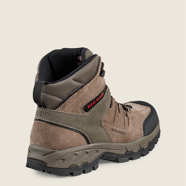 Red Wing Mens Truhiker - 6-inch Waterproof Safety Toe - Hiking Boots Grey Brown - 1532KXULQ